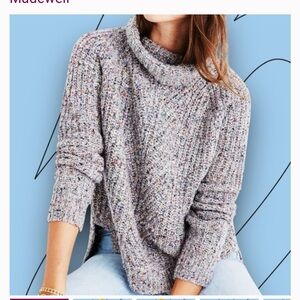Madewell Purple Turtleneck Sweater